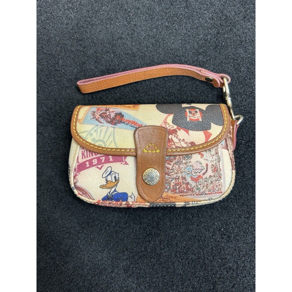 Dooney & Bourke Disney Parks Magic Kingdom 6" Wristlet Snap Closure H-1